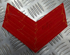Gold Wire Chevrons Vintage Rank Bar Embroidered Arm Patches