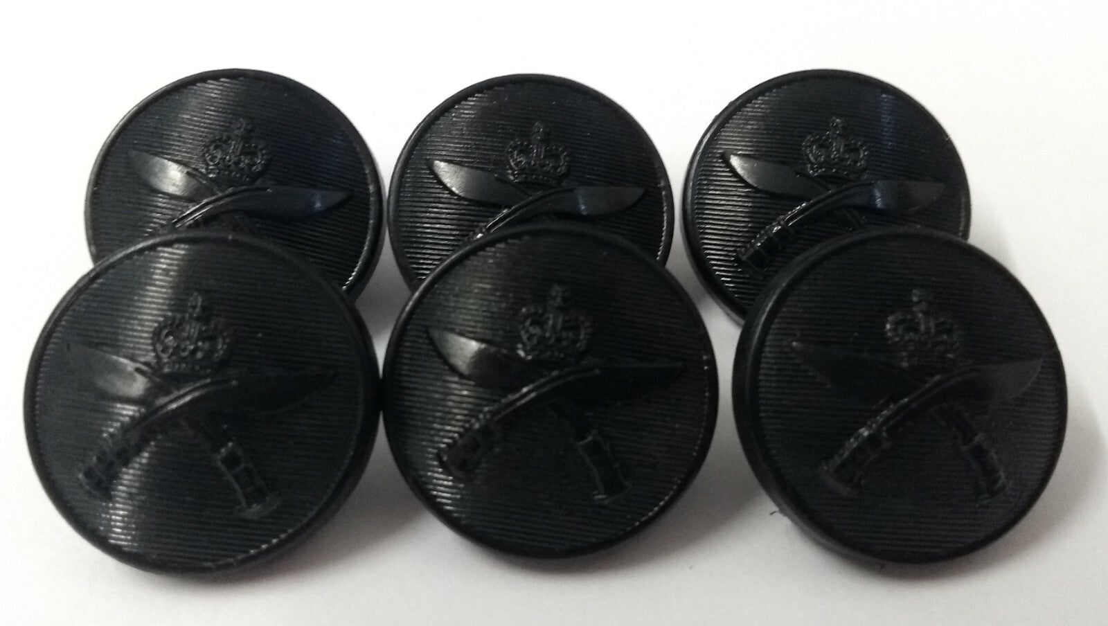 Genuine British Army Queens Gurkha (Rifles) Issue Dress Black Buttons RGR - NEW