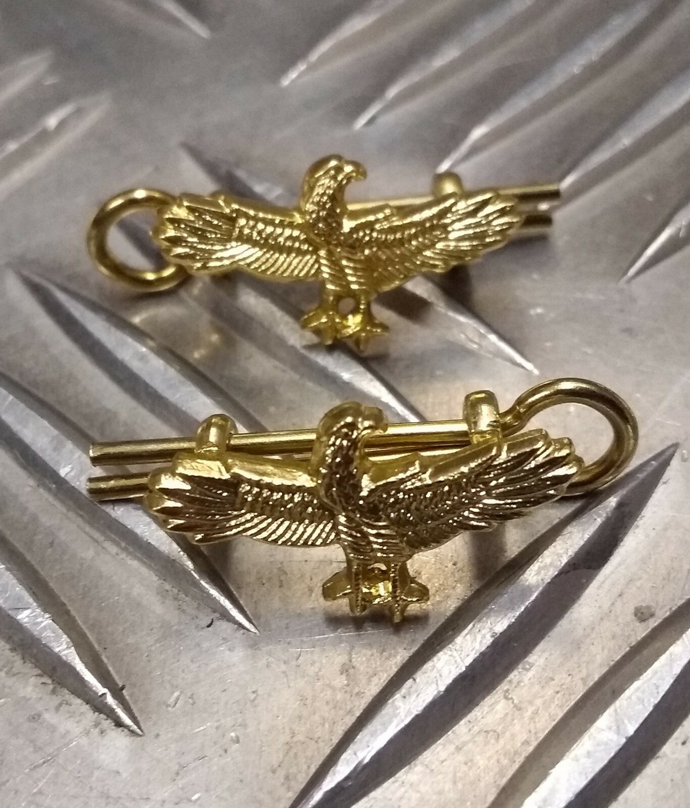 Genuine Issue RAF Royal Air Force Type Wingspan Eagle Matching Metal Badges MFCD6