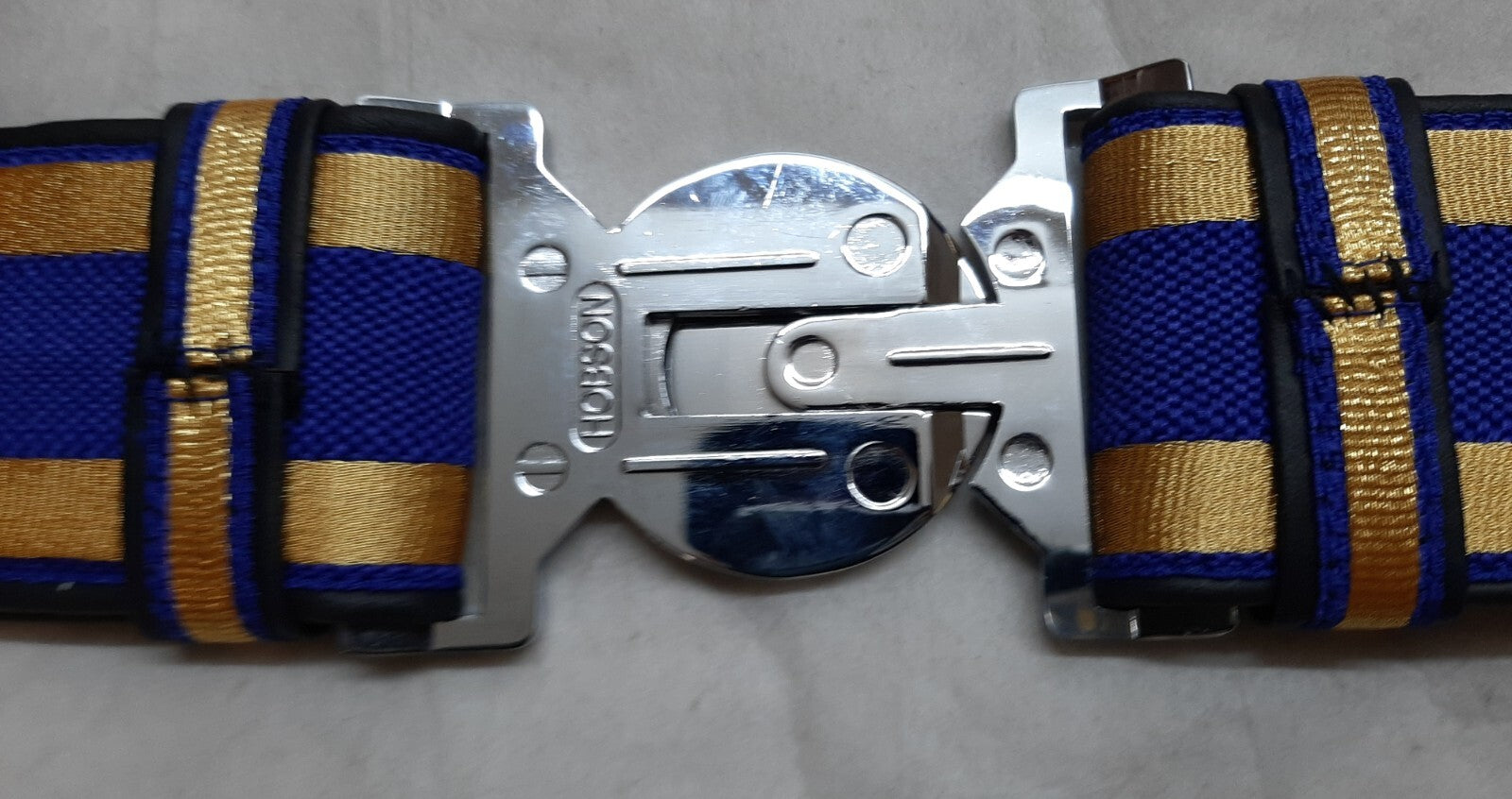 Hobson Production Sample Blue & Gold Ceremonial Belt With RAF Royal Air Force Locket