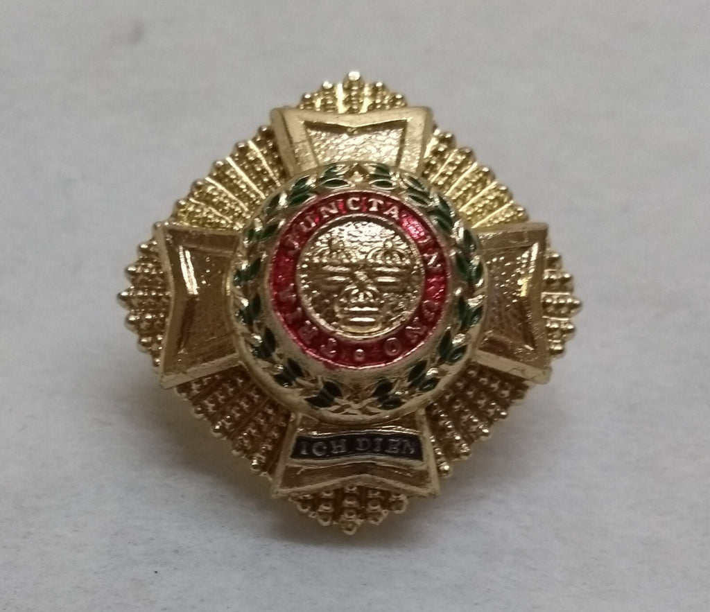 PWRR Rank Insignia British Army Eversleigh Star 7/8" Coloured Top "Ich Dien"