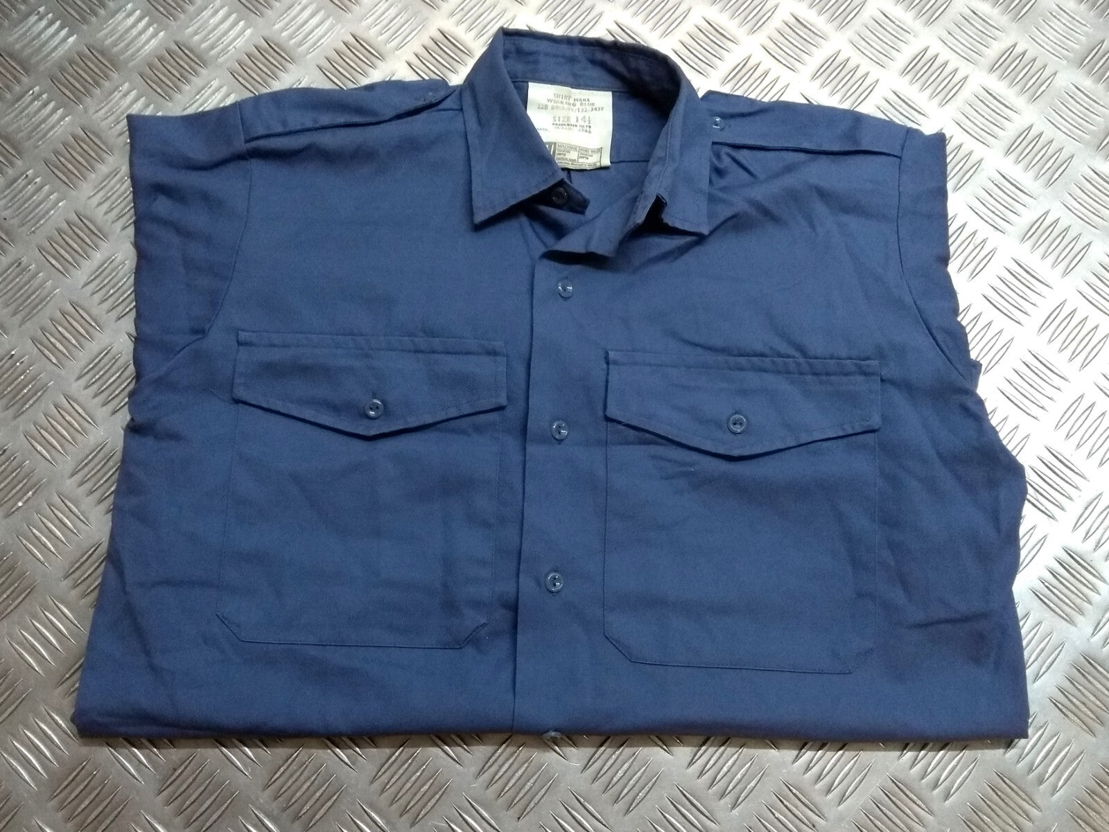 Working Shirt L/S Long Sleeve British RAF Royal Air Force or RN Blue Grey Colour