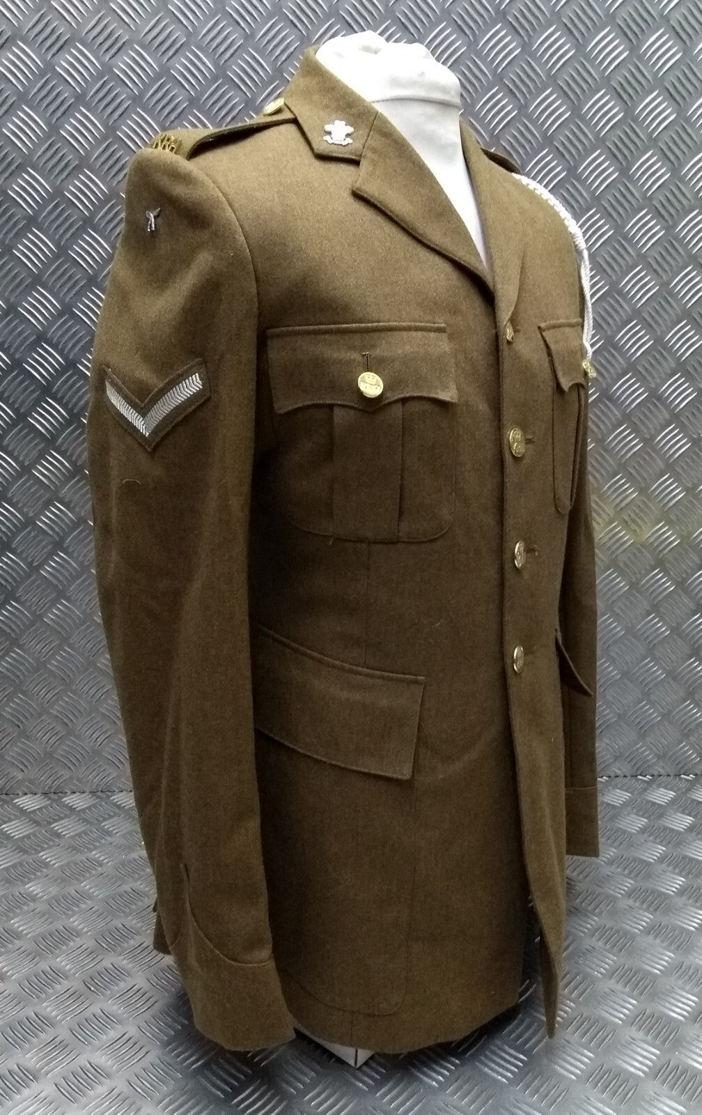 No2 KRH FAD Jacket Fully Buttoned With Insignia & Badges British Army Style