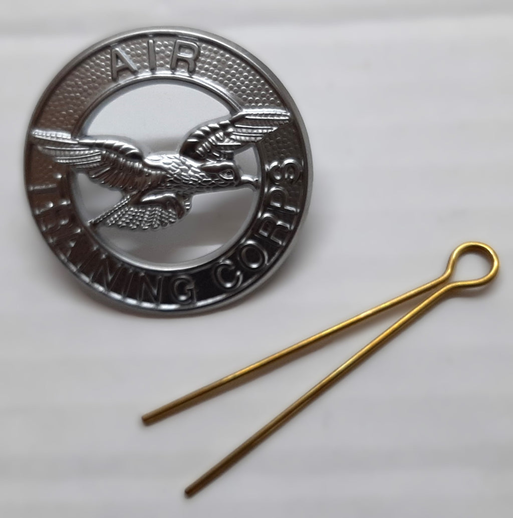 ATC Cap Badge (Air Training Corps) Chrome Plated for Dress Hats