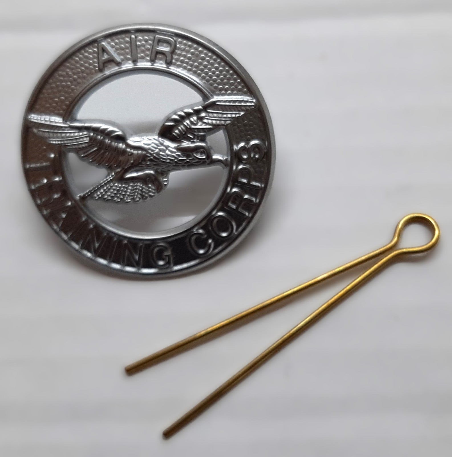 ATC Cap Badge (Air Training Corps) Chrome Plated for Dress Hats