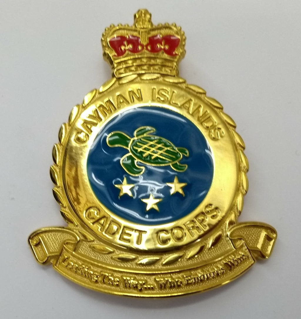 Genuine British Made CICCORPS Cayman Islands Cadet Corps Issue Hat Badge