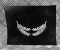 Officers Double Palmleaf Braid Uncut Cap Peak Silver on Black British Made