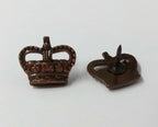 Shoulder Crowns Bronze 3/8" Subdued OFCs Crown 1 Pair NEW old Stock