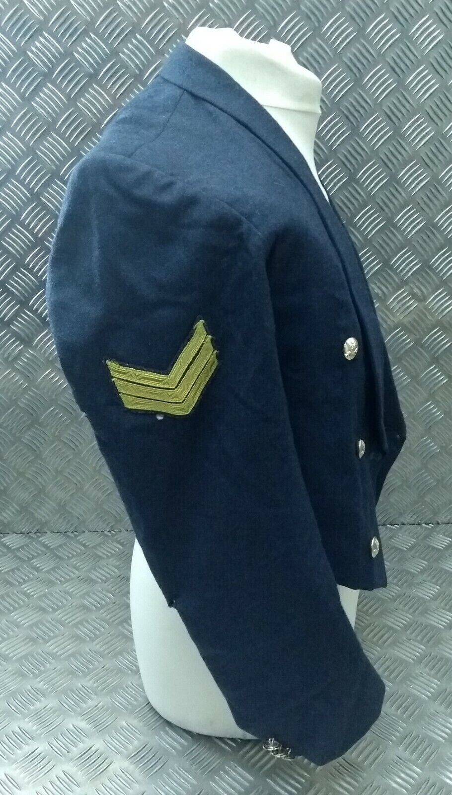RAF Royal Air Force Vintage Mess Jacket Airforce Blue Grey AKROTIRI Cyprus With Arm Badge Faulty