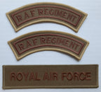 RAF Royal Air Force Coyote Badges Air Force Desert Patch Chest Tape and Shoulder Mudguards