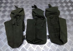 Vintage Webbing Pouch British Army Issue Green Ammo / Utility Web Case X 3