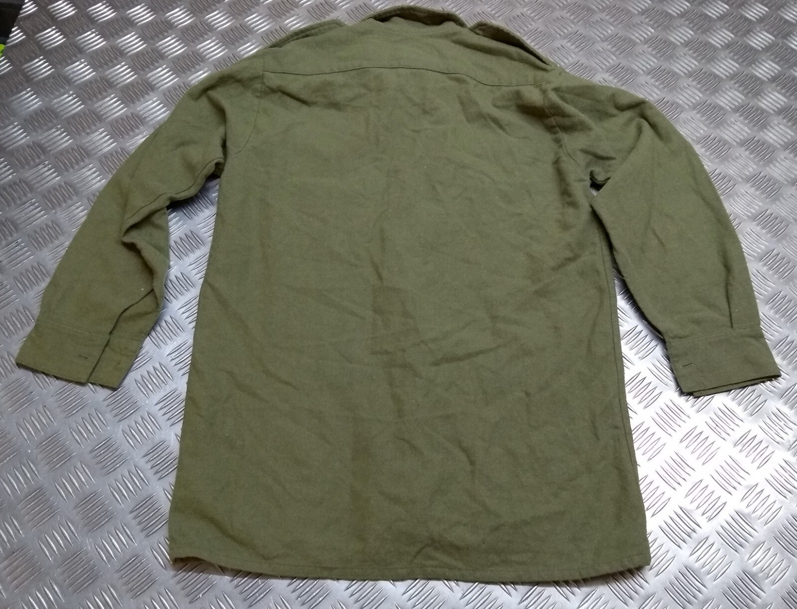 Vintage Combat Shirt British Olive Drab / Green Heavy Woolly Drill