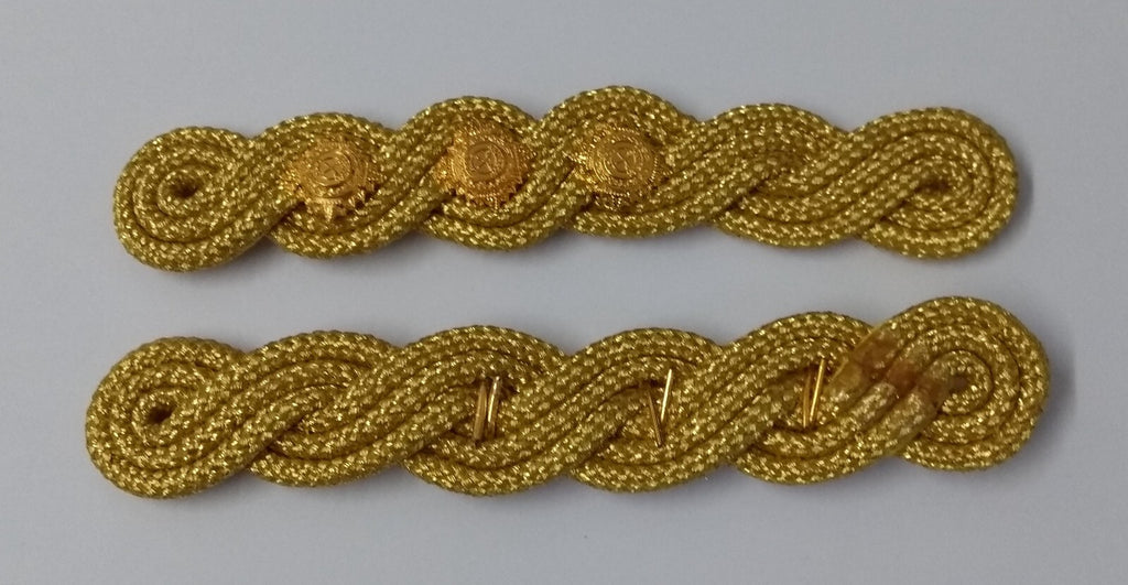 Captain Shoulder Cords Ceremonial Wire Cord Shoulder Epaulettes & Rank Pips