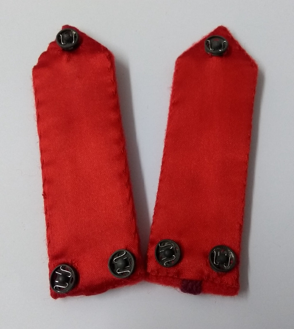 SNR Rank Gorgets Scarlet Red Melton & Maroon Braid Detail For Senior Officers