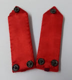 SNR Rank Gorgets Scarlet Red Melton & Maroon Braid Detail For Senior Officers