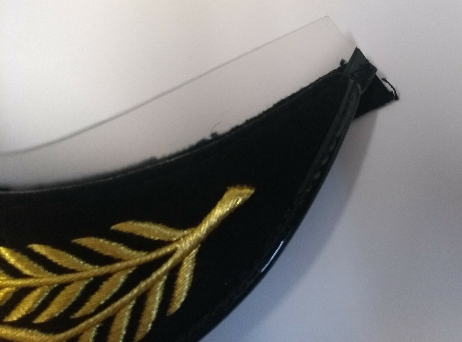 Genuine British Made Senior Officer Gold Wire Palm Leaf Dress Cap Peak NEW