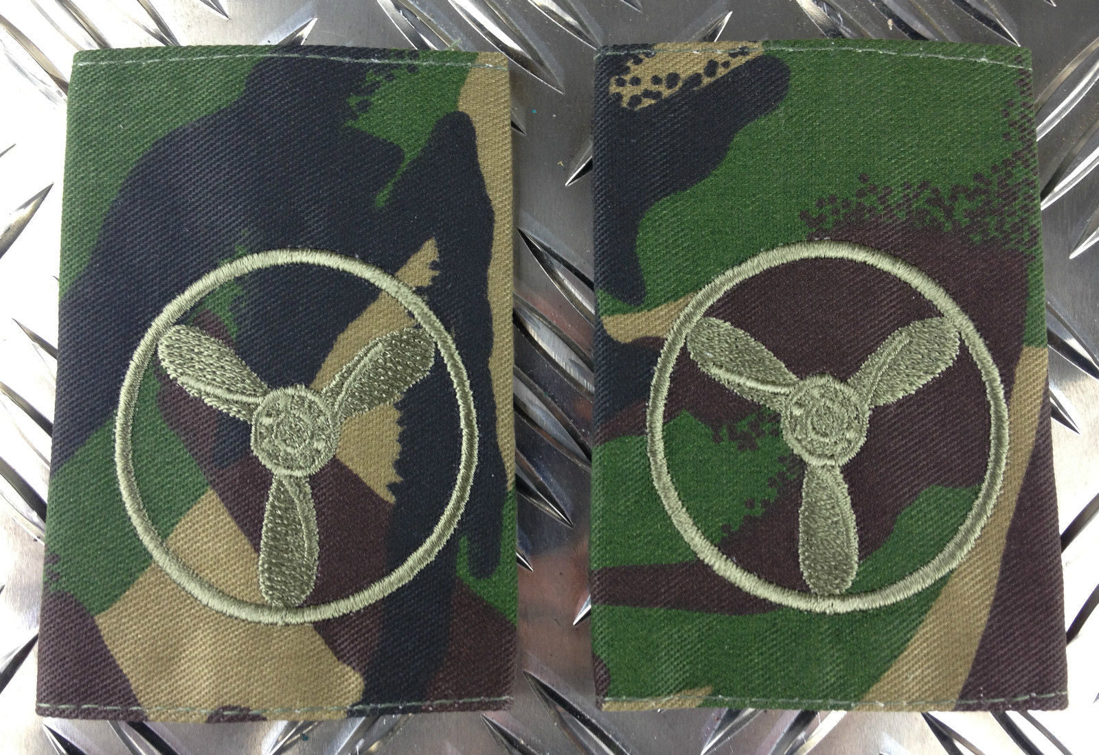 Genuine British Army Woodland Camo SENIOR AIR TECHNICIAN Rank Slides NEW