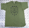 Green Poly / Cotton T-Shirt Size Small with S.A.S. Symbol Print