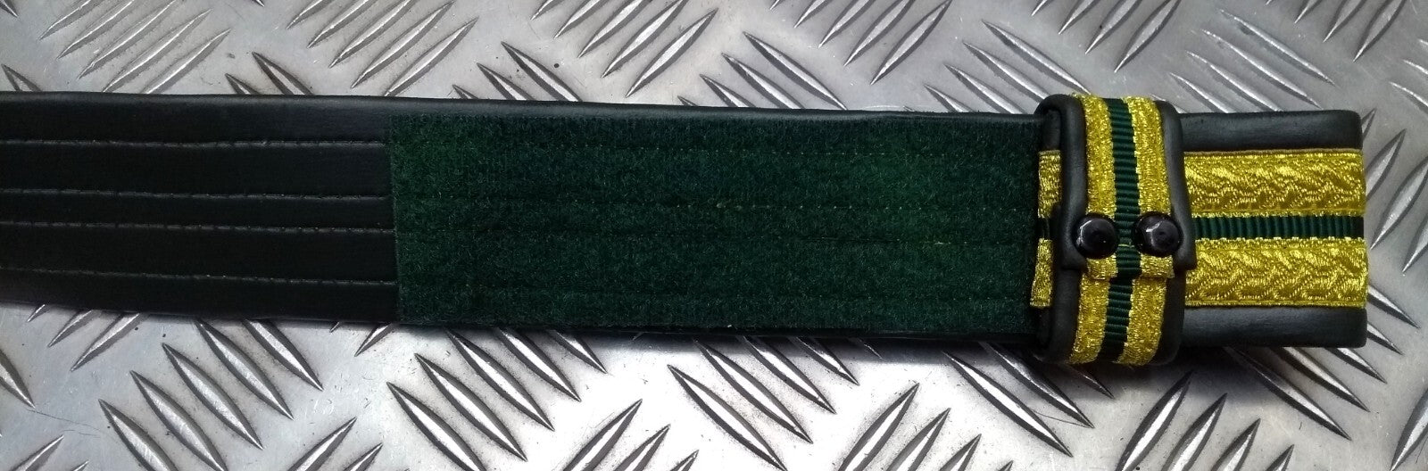 Dubai Belt Green With Gold Detailing Ceremonial Style Made in England