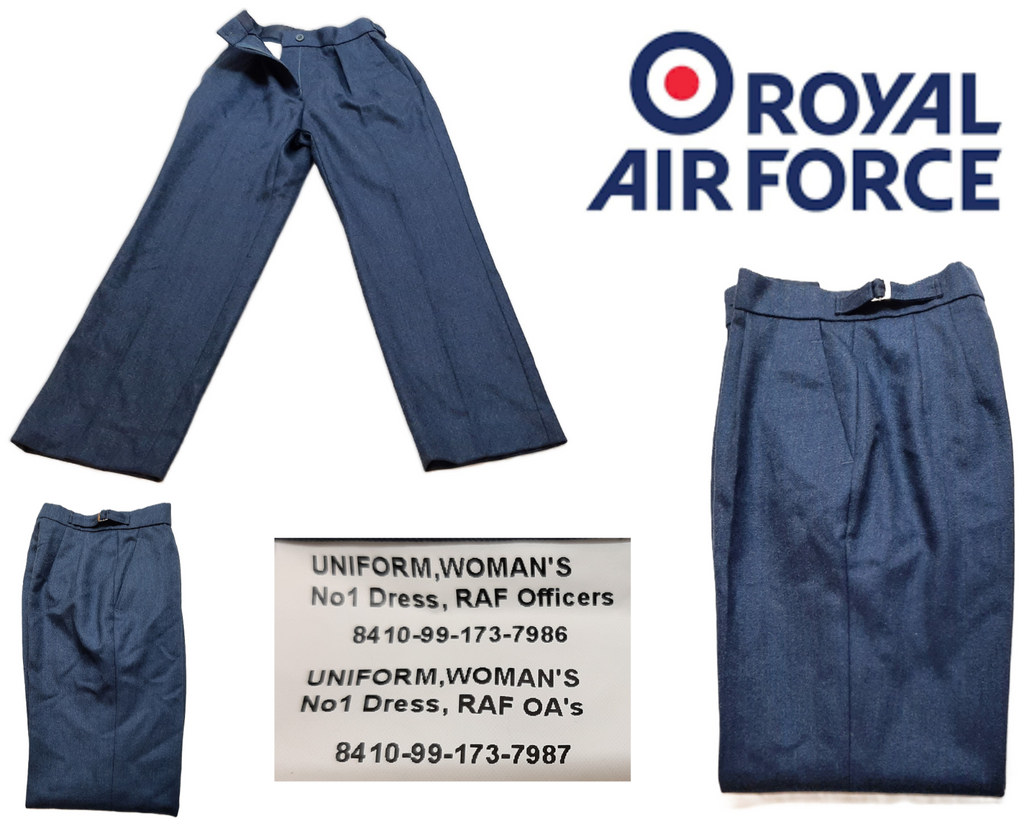 WRAF Officers Slacks British Royal Air Force No1 Dress Woman's Trousers 68cm