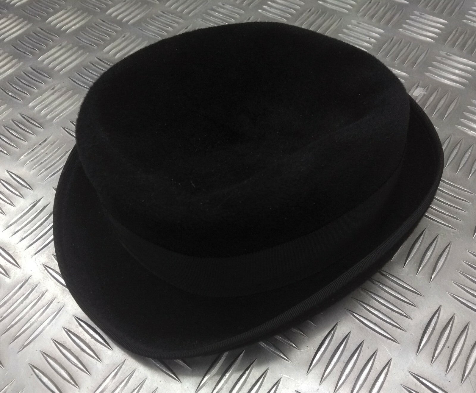 Genuine UK Made Failsworth Black Fashion Felt Hat Curled Rim Small FWS1