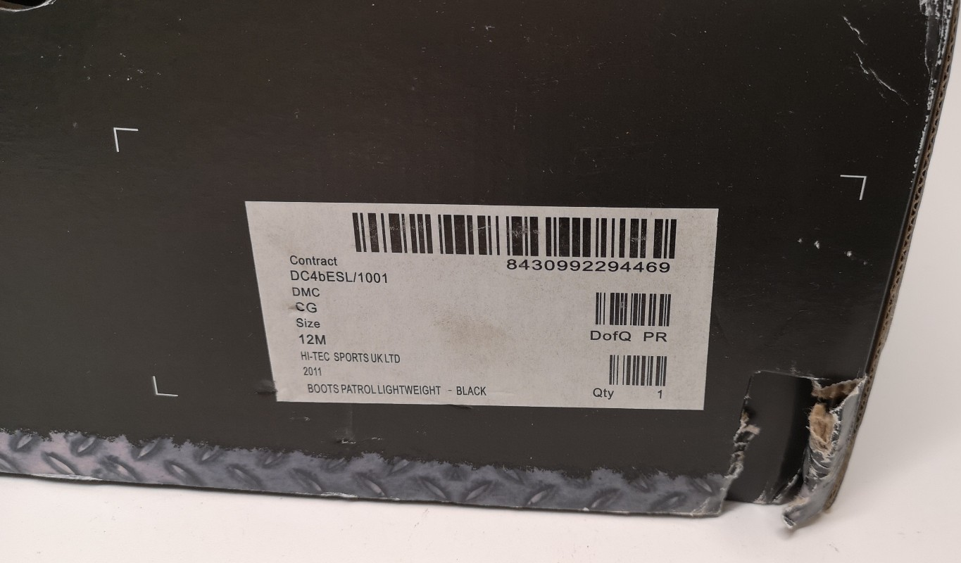 Magnum Patrol Boots Lightweight Black UK 12M / EU 46 New