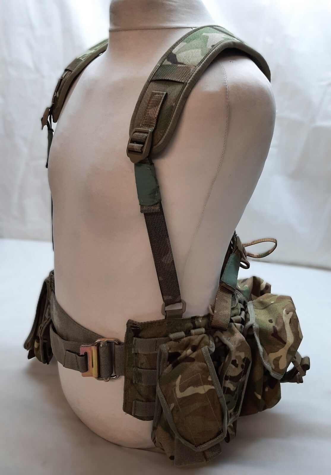 Airborne Army Webbing MTP British Assault Camo Belt Yoke & Osprey Pouches (8)