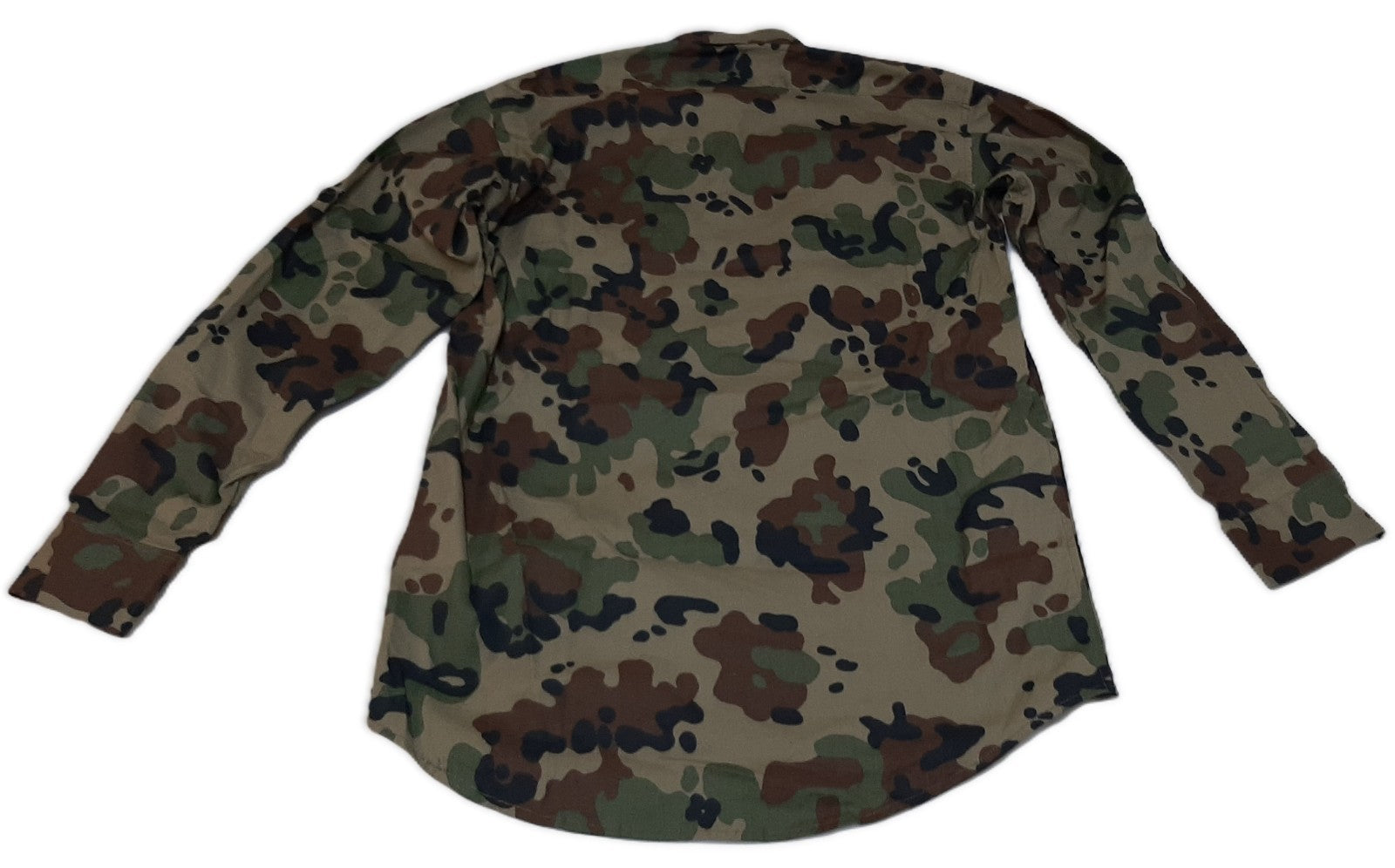 Combat Shirt 90s Camo Long Sleeve with Sleeve Loops for Folding up Collar 38cm