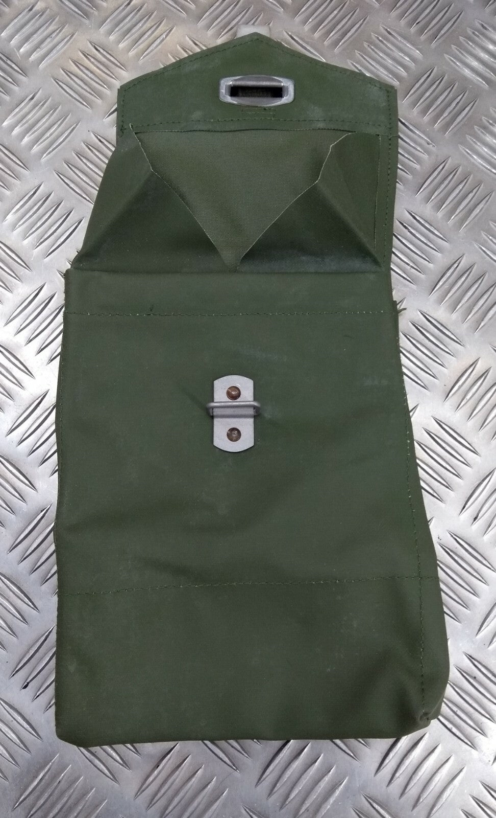 Genuine Vintage Swedish Green Vinyl PVC Side Utility Ammo Pouch