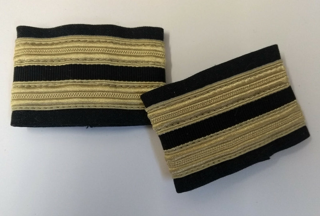 Genuine Vintage Issue Officers Two Bar Braid Shoulder Rank Slide LFS17