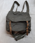 Vintage Military Bag Canvas Shoulder  or Mini Backpack Grey/Green G2 Distressed
