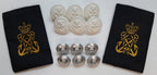 RNavy Buttons and Shirt Slides (PO) British Naval Set