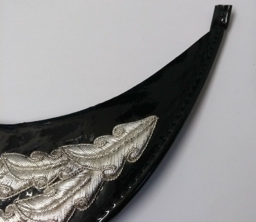 Genuine British Made Senior Officer Silver Leaf Braid Dress Cap Peak X1