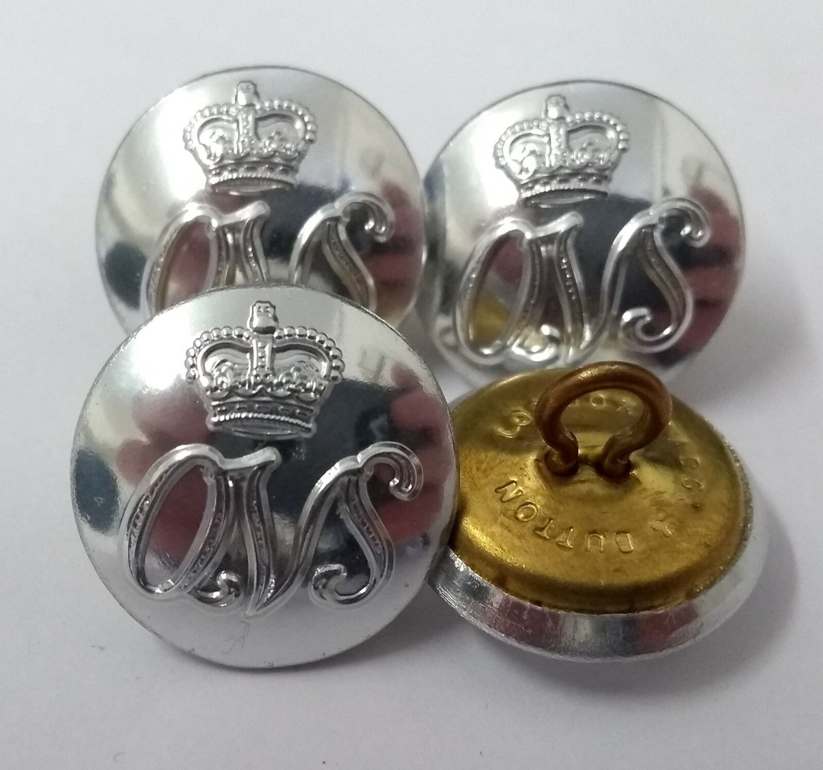Genuine British Queen Victoria School (QVS) Insignia Chrome Buttons 30L ASBT83