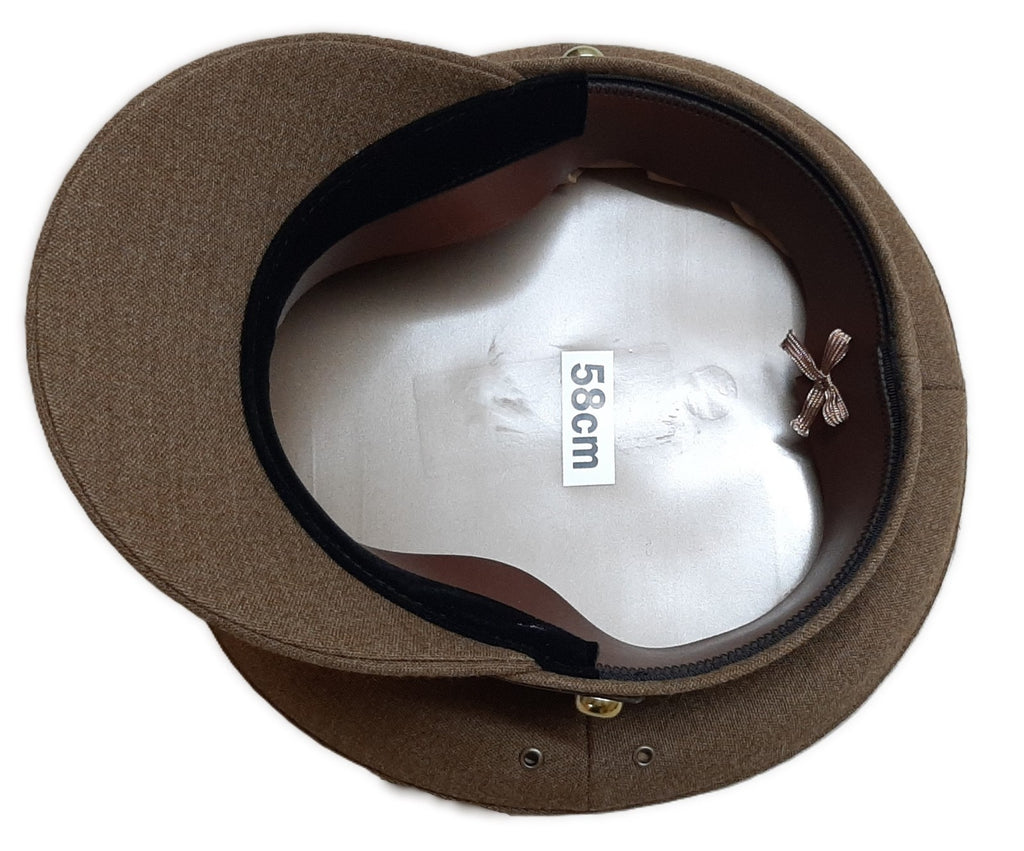 No2 Dress Hat Army Officer Uniform with Brown Chinstrap No Insignia Size 58cm