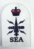 Royal Navy Seaman Specialist Petty Officer Blue & White Qualification Patch