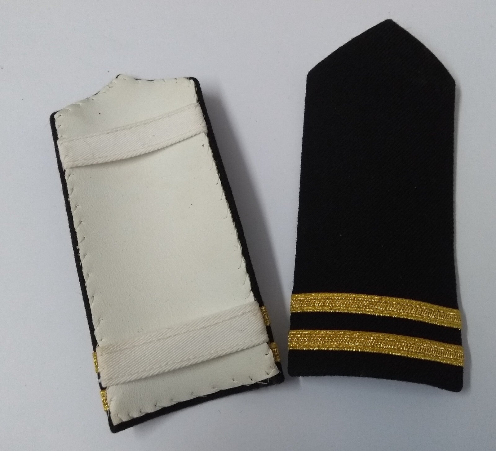 Naval Style No1 Shoulder Boards Epaulette Black & Gold Detail Fancy Dress