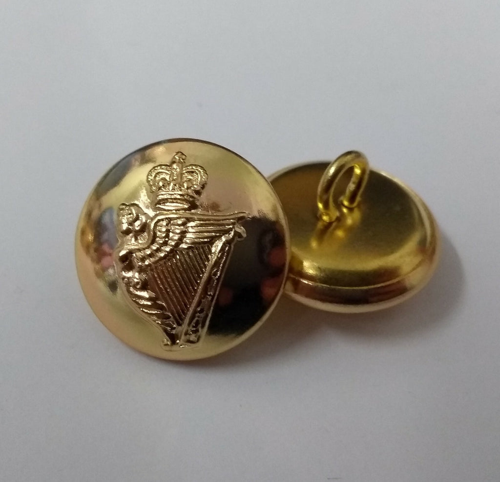 Irish Guards Dress Buttons Insignia Gold Coloured 34L