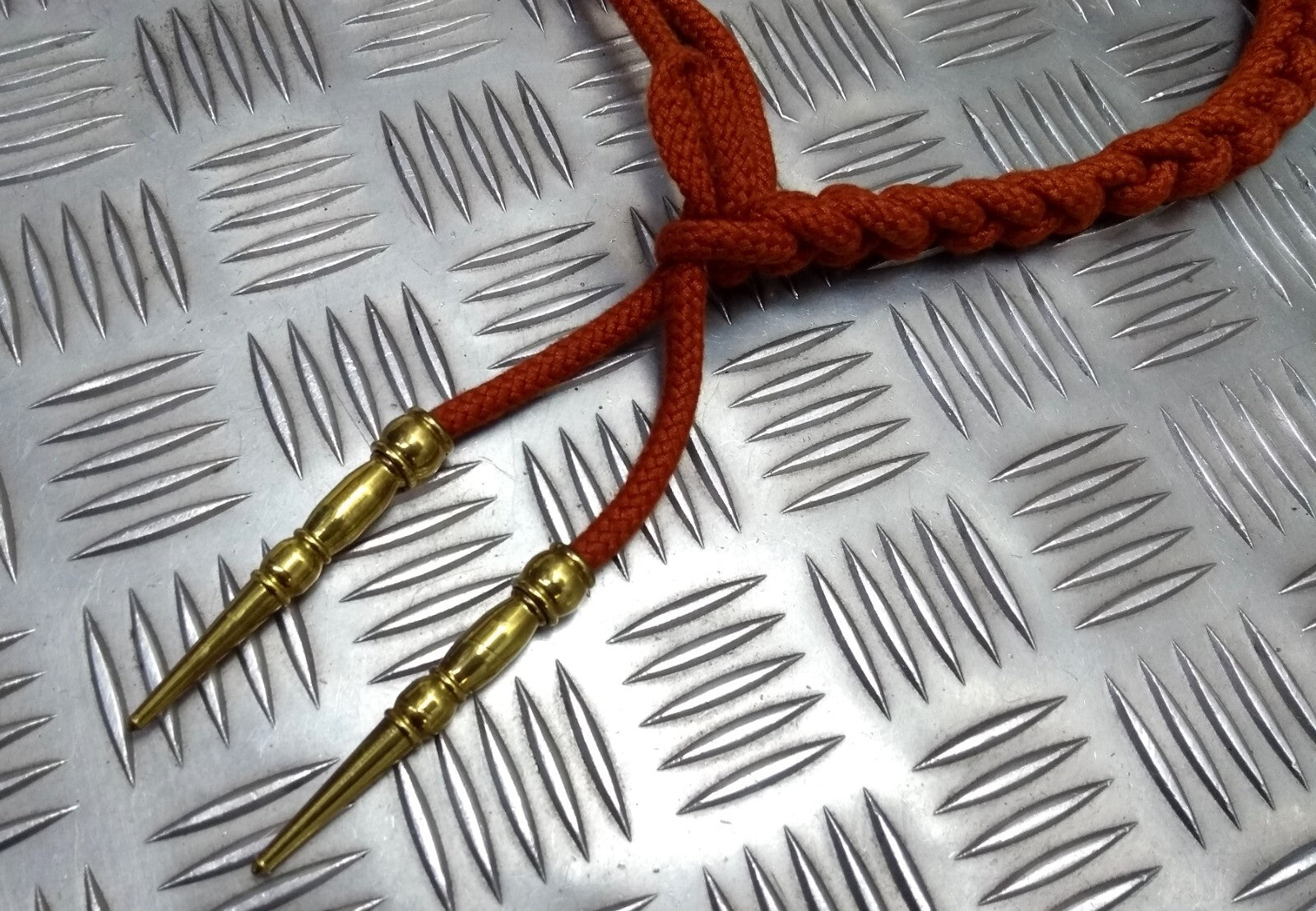 Vintage Aiguillette Officers Dress Cord For Ceremonial & Parade Gold Tip Ends