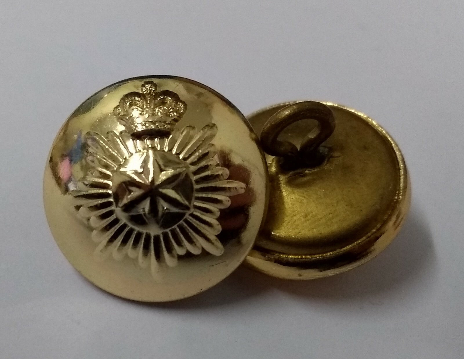 Flora Marching Band Insignia Dress Uniform Ring Back Buttons 1 Set of 10 Buttons