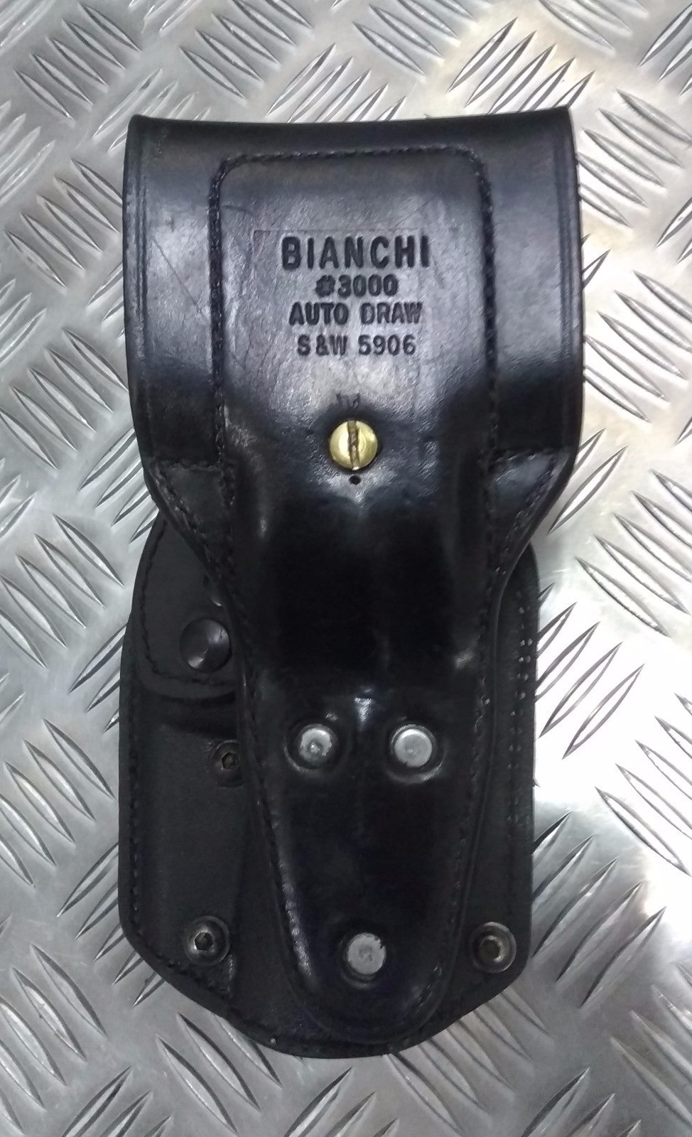 Bianchi Leather Holster Black Auto Draw #3000 S & W Left Hand Draw