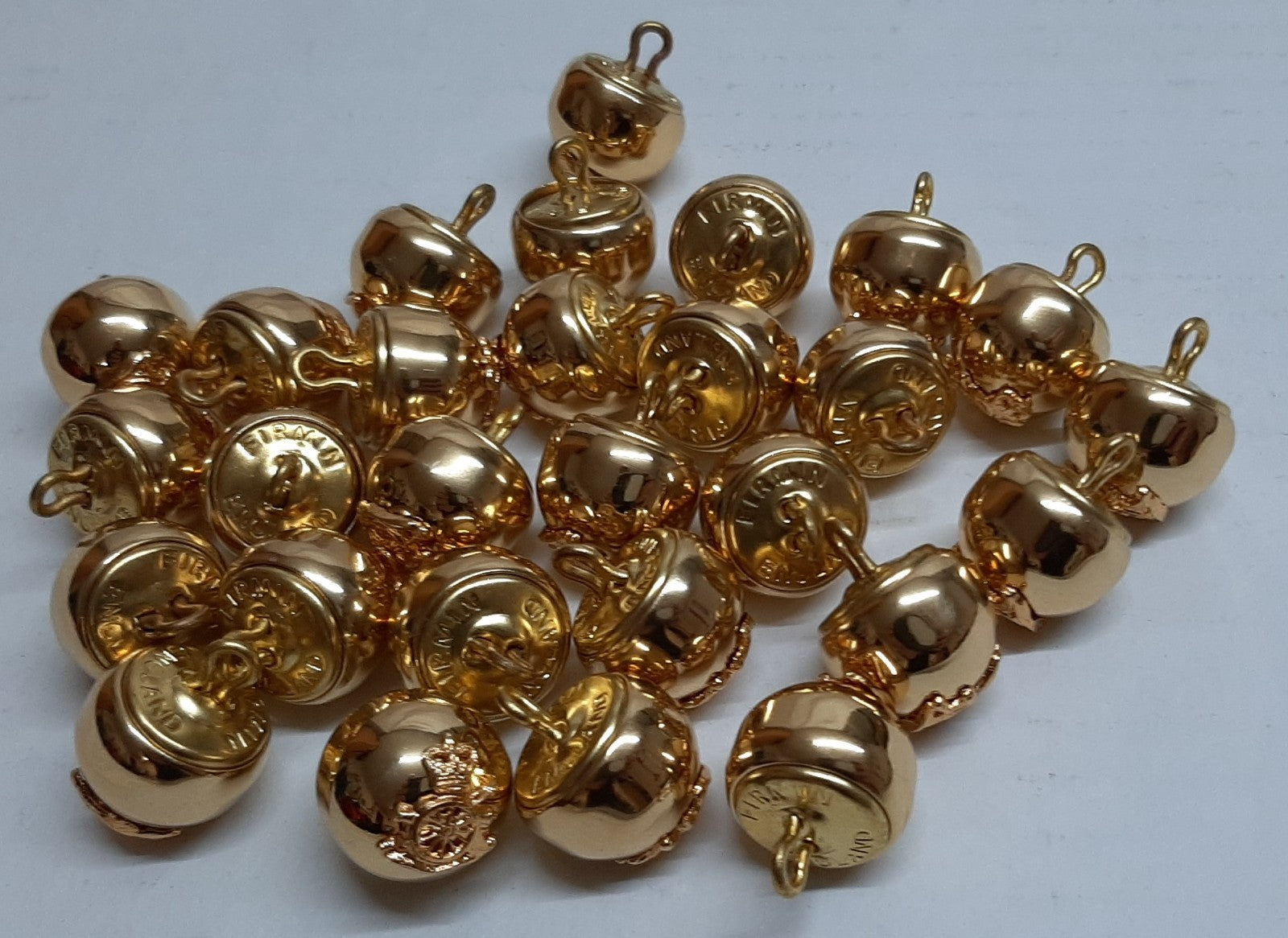 Royal Horse Artillery RHA Full Ball Mounted Gold Coloured Ceremonial Buttons 27L