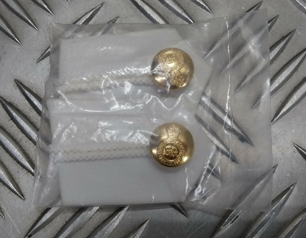 RMAS Genuine British No1 Sandhurst Academy White Gorget Collar / Tabs Short