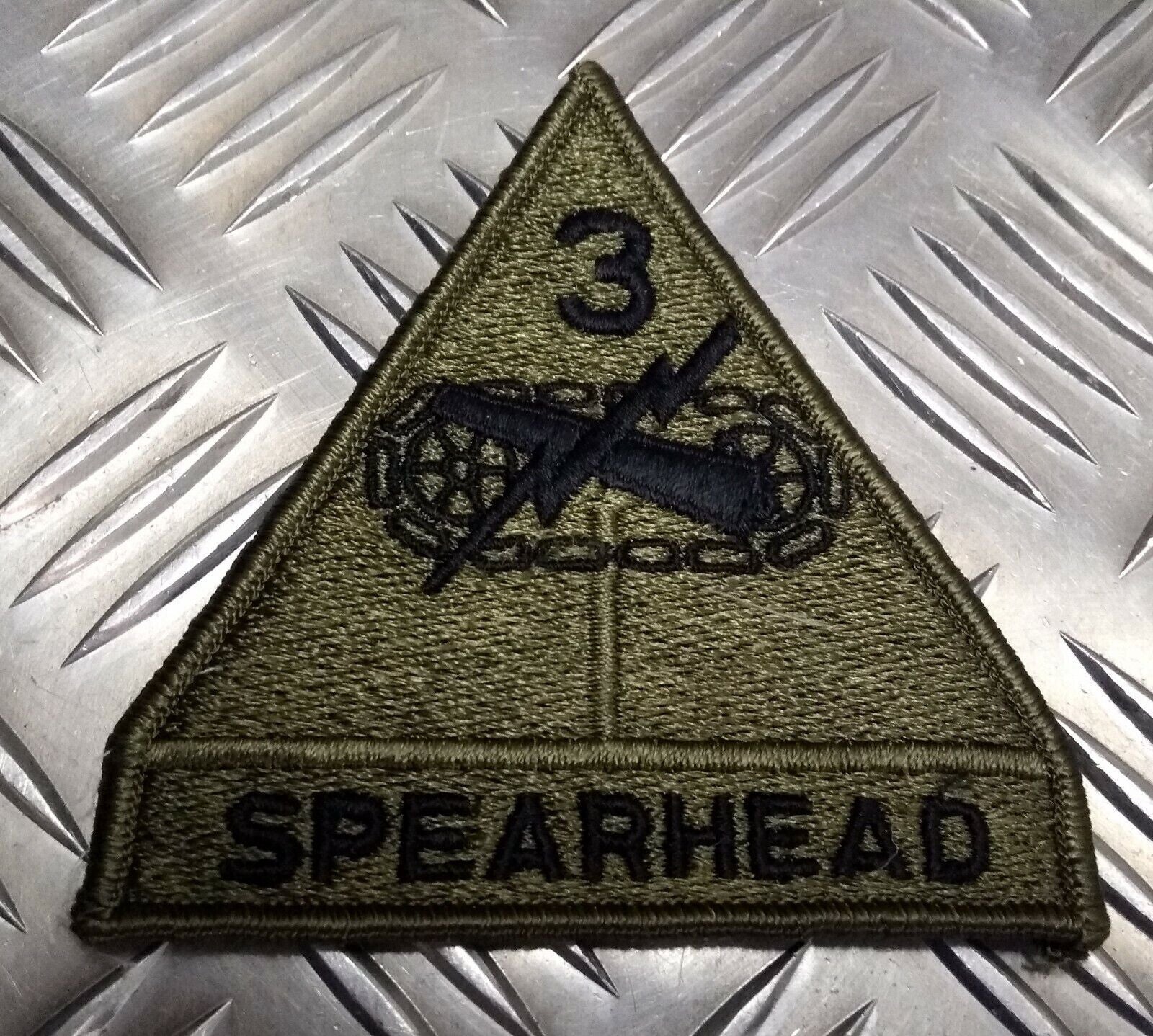 Vintage US Issue Armoured Division Patch Spearhead Ironsides