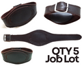 Brown Wrist Straps for Rank Badges Brown Leather x5 Job Lot- NEW