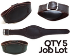 Brown Wrist Straps for Rank Badges Brown Leather x5 Job Lot- NEW