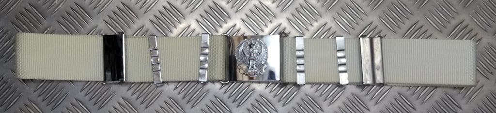 Abu Dhabi Belt White Nylon With Buckle For Ceremonial & Parade Duties