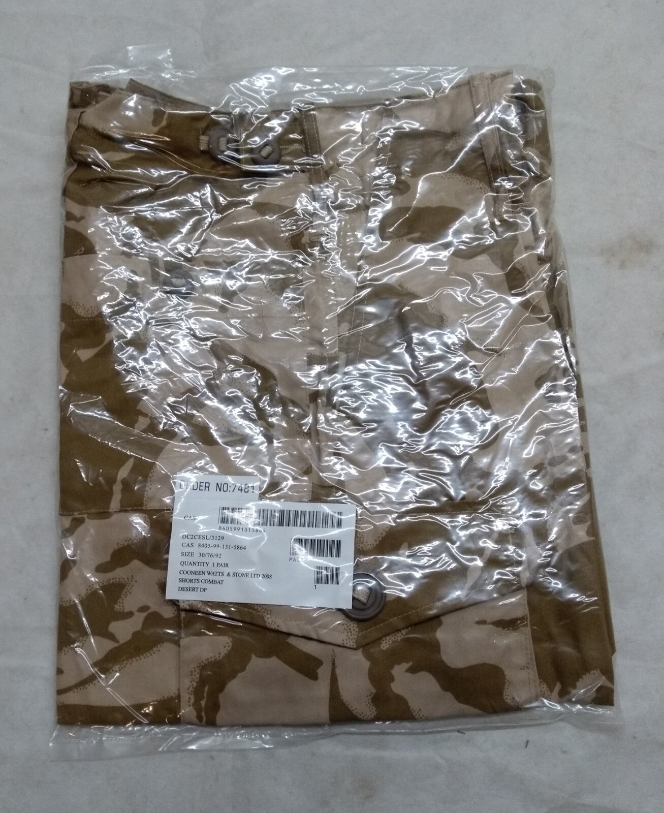 Desert Storm Shorts British Army / All Forces DDP Camo Old Pattern Waist 76cm