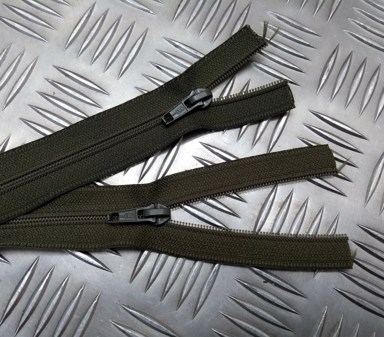 Genuine British 33cm Closed End Opti Zip Zipper No Stopper x 2 New