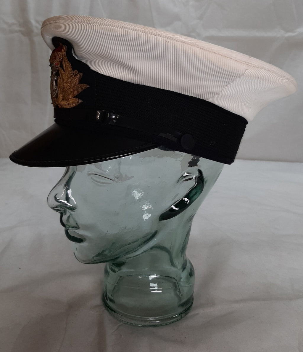 RN Officer's Hat British Naval Insignia Badge Buttons & Chinstrap Old Pattern